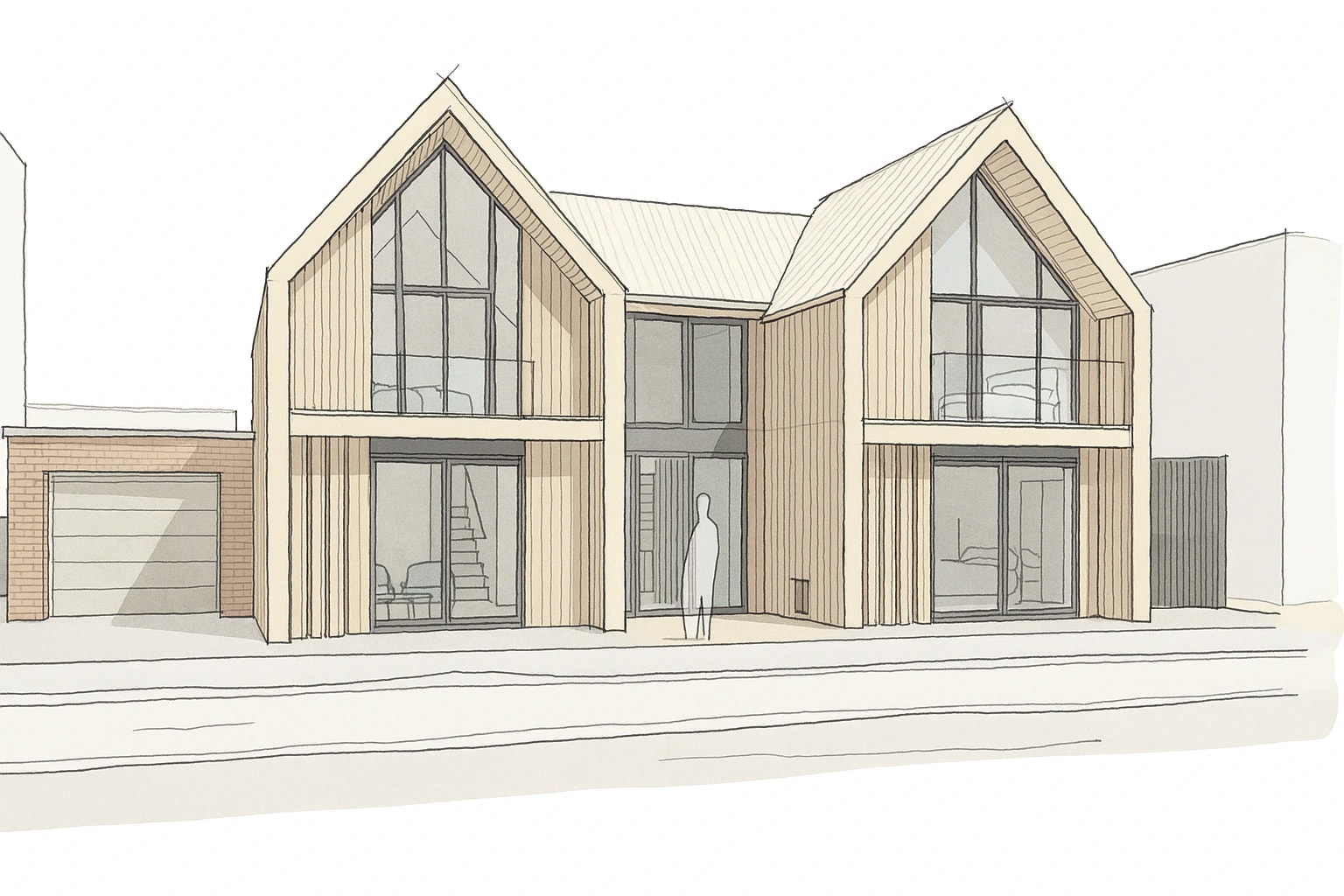 Broadway, Hengistbury Head, Christchurch. New Build Concept by LUSO Architecture